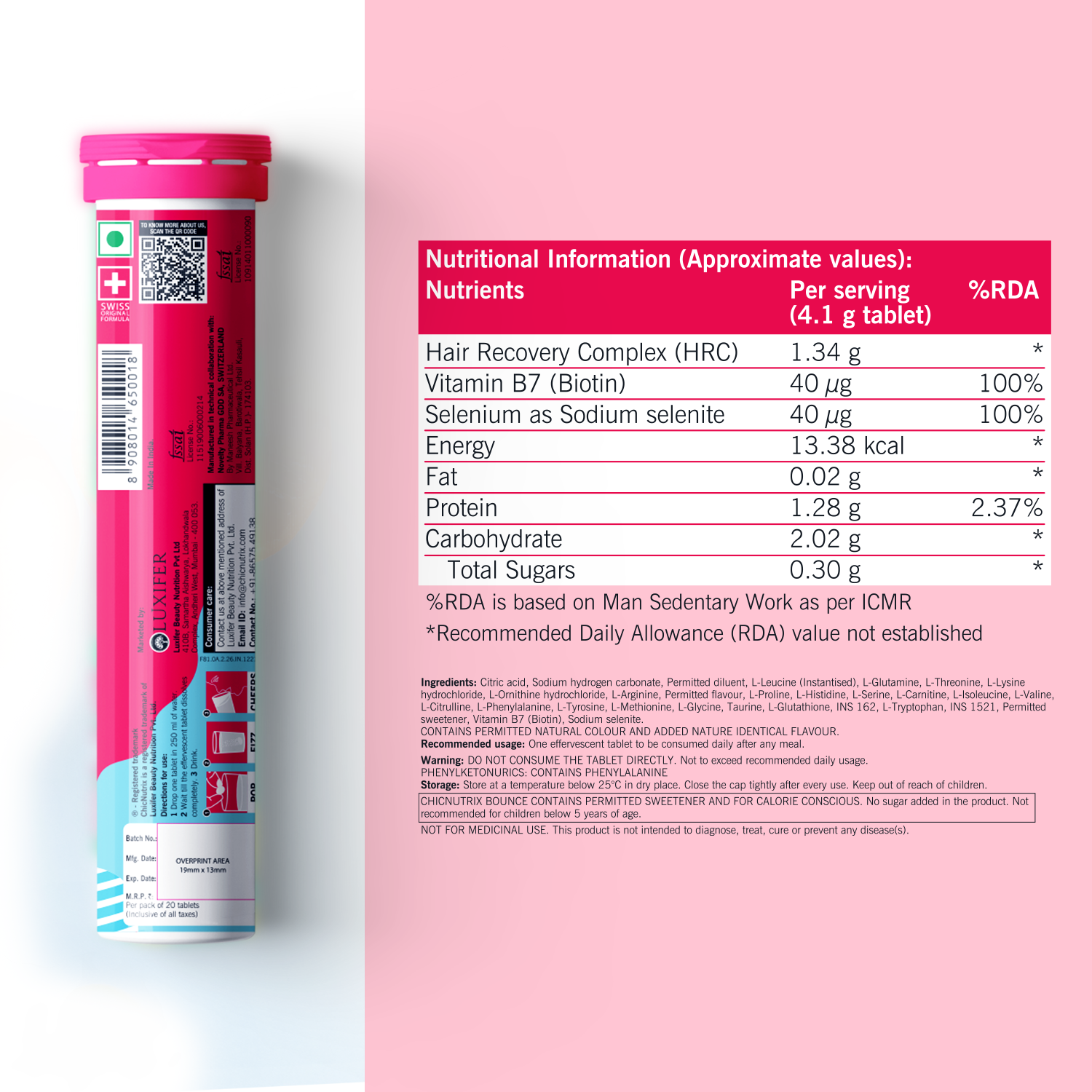 ABC of Beauty - Chicnutrix Glow + Bounce (Raspberry)