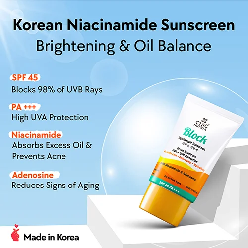 Chicnutrix Block - Korean Niacinamide Sunscreen