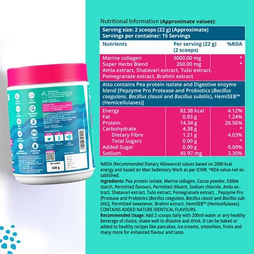 Chicnutrix Daily Collagen with Plant Protein - 4 in 1 Blend for Youthful Body