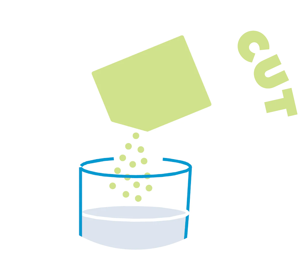 Drop one sachet in 250 ml of water