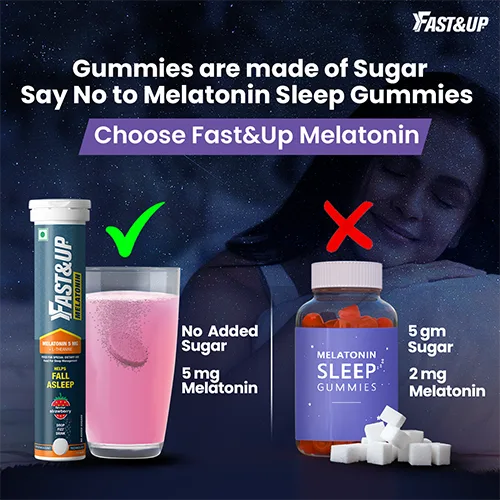 Fast&Up Melatonin & L-Theanine Tablets - Natural Sleep Aid for Falling Asleep Faster