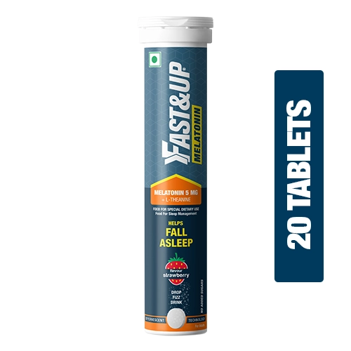 Fast&Up Melatonin & L-Theanine Tablets - Natural Sleep Aid for Falling Asleep Faster
