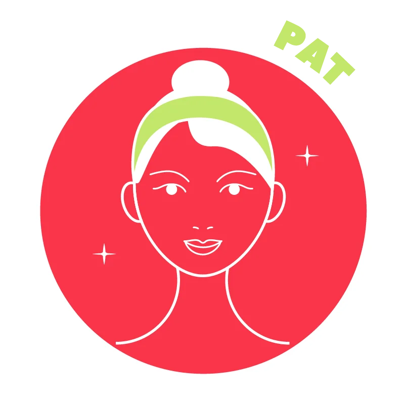 Gently pat to allow maximum absorption