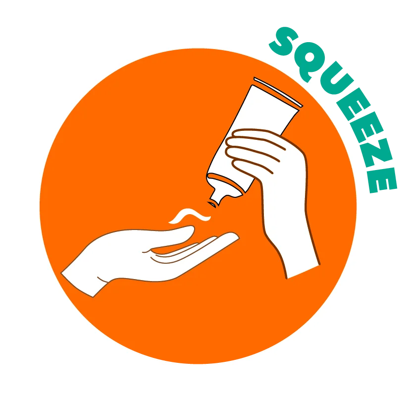 Squeeze out an adequate amount of sunscreen.