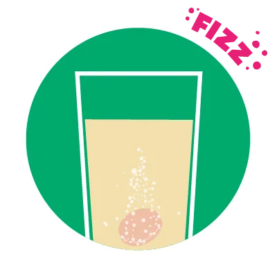 Wait till the effervescent tablet dissolves completely